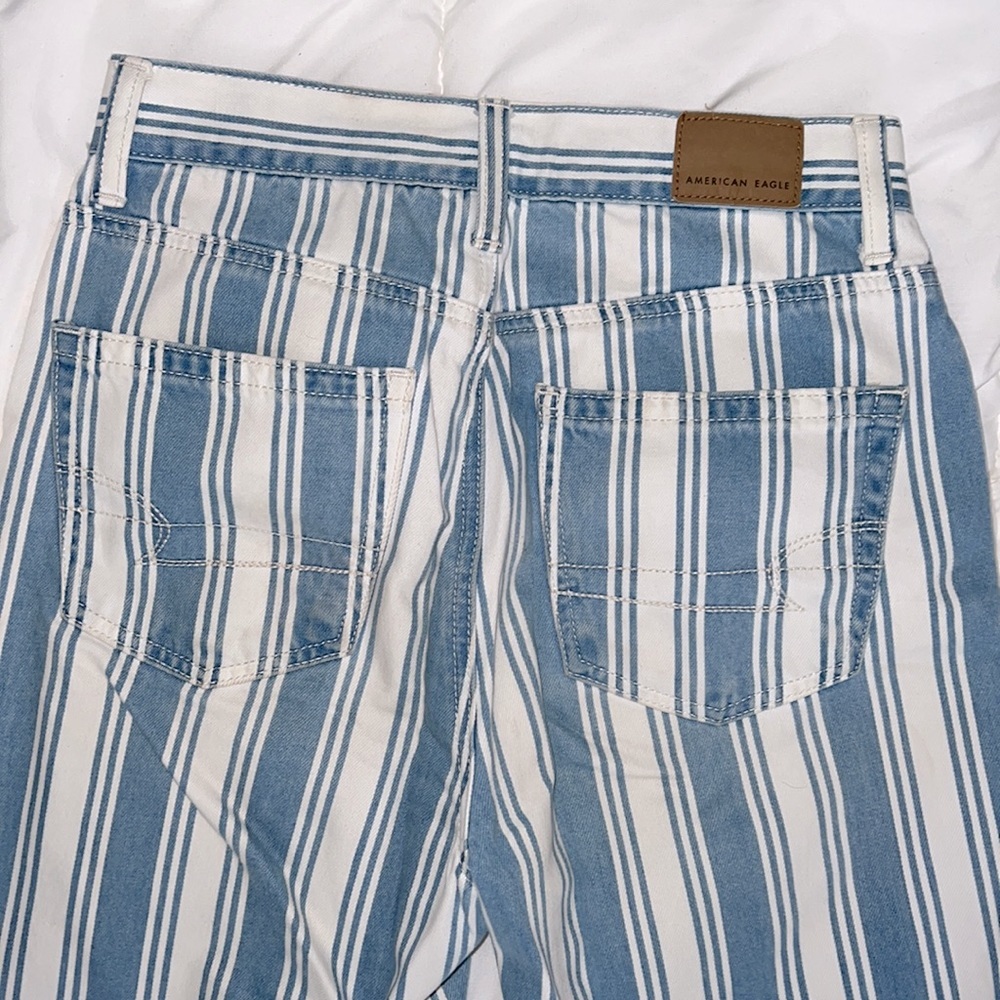 AMERICAN EAGLE STRIPED MOM JEAN - Picture 6 of 7